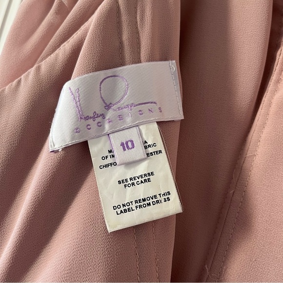 Hayley Paige NEW Prom Chiffon Occasions Bridesmaid Dress size 10 in‎ Dusty Rose - Picture 16 of 16